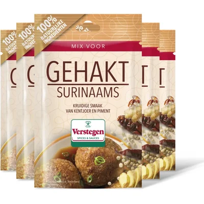 Verstegen Kruidenmix voor gehakt Surinaams 5-pack