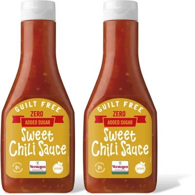 Verstegen Sweet chili saus zero added sugar 2-pack