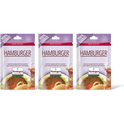 Verstegen Kruidenmix voor hamburger 3-pack