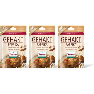 Verstegen Kruidenmix gehakt met paprika 3-pack