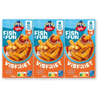 Iglo Fish&fun visfriet 3-pack