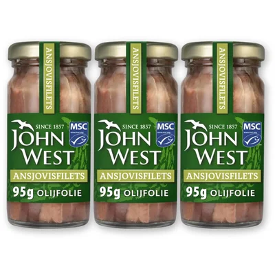 John West Ansjovisfilets olijfolie 3-pack