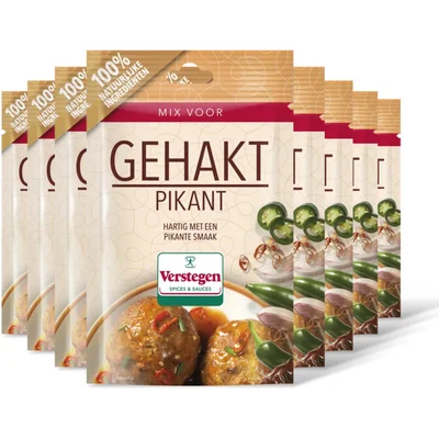 Verstegen Kruidenmix voor gehakt pikant 8-pack