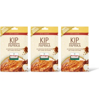 Verstegen Kruidenmix voor kip met paprika 3-pack