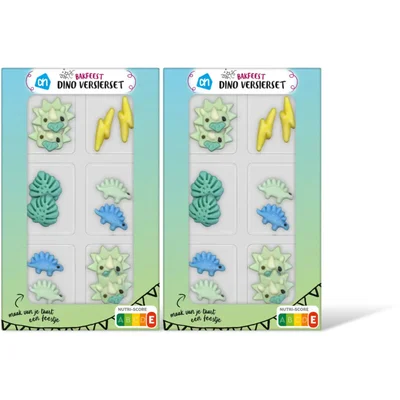 AH Bakfeest versierset dino 2-pack