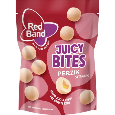 Red Band Juicy bites perzik smaak