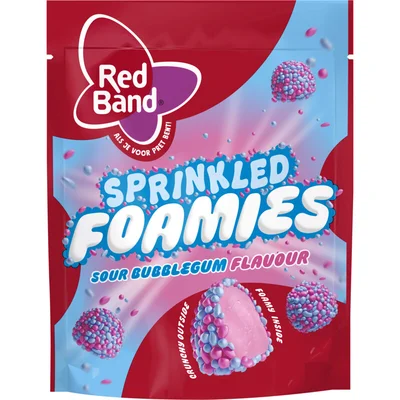Red Band Sprinkled foamies sour bubblegum