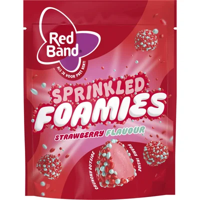 Red Band Sprinkled foamies strawberry