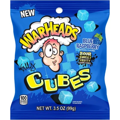 Warheads Cubes blue raspberry