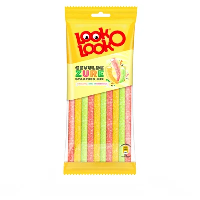 Look-O-Look Gevulde zure staafjes mix