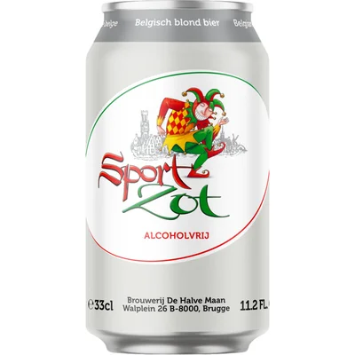 Sportzot Belgisch blond bier alcoholvrij