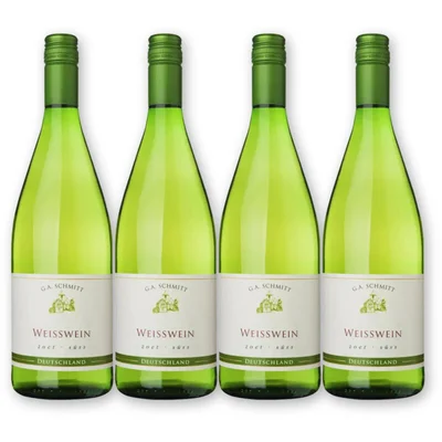 G.A. Schmitt G.A. Schmitt Weisswein 4 flessen