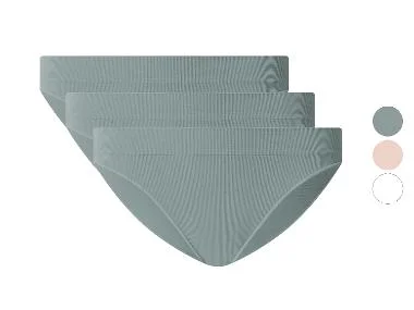 ESMARA® Set van 3 geribde dames onderbroeken