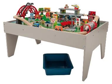 lupilu® Houten speeltafel met treinset