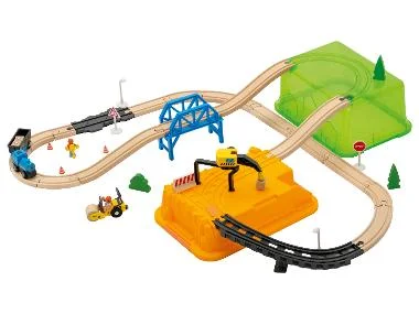 LUPILU® Houten treinset met opbergbox