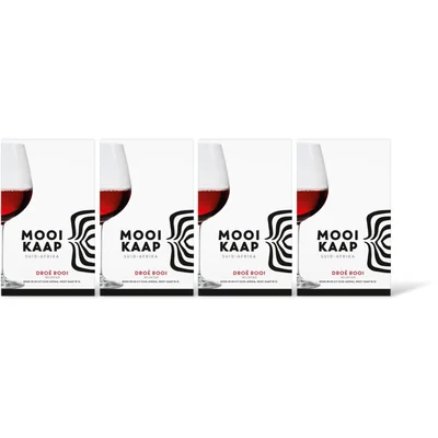 Mooi Kaap Droë Rooi Wijntap 4-pack