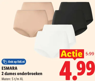 ESMARA 2 dames onderbroeken