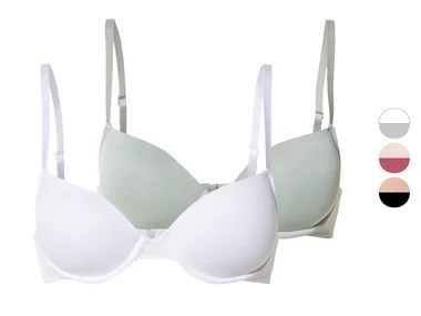 esmara® 2 dames beugel bh's