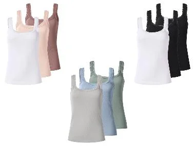 esmara® Set van 3 dames tops met kant