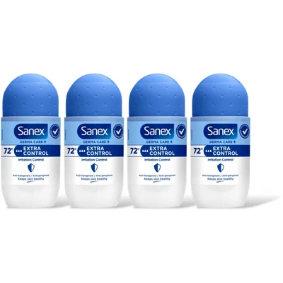 Sanex Derma care+ extra control roller 4-pack