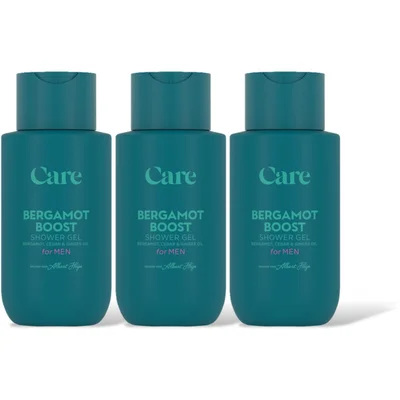 Care Bergamot boost shower gel for men 3-pack