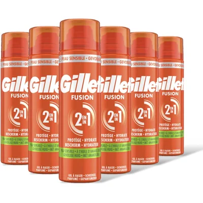 Gillette Fusion5 ultr gevoelig huid scheergel 6pk