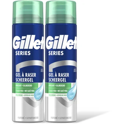 Gillette Series gevoelige huid scheergel 2-pack