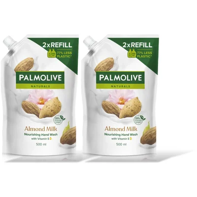 Palmolive Almond en melk navulling 2-pack
