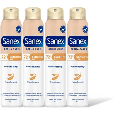 Sanex Derma care sensitive deodorant spray 4pk