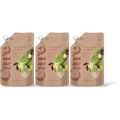 Care Cardamom comfort shower gel refill 3-pck