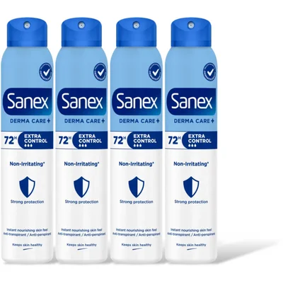 Sanex Derma care extra control deo spray 4-pck