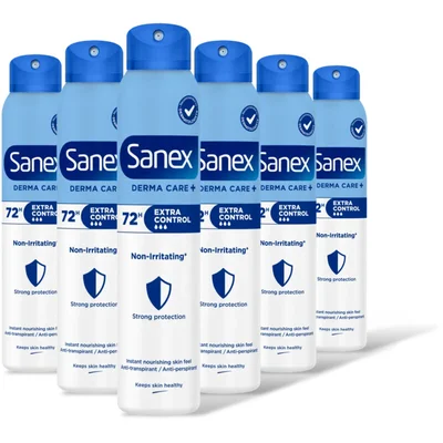 Sanex Derma care extra control deo spray 6-pck