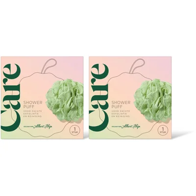 Care Shower puff 2-pack