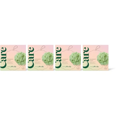 Care Shower puff 4-pack