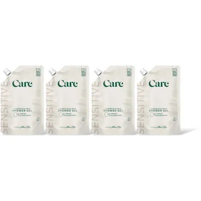 Care Sensitive shower gel 0% refill 4-pack