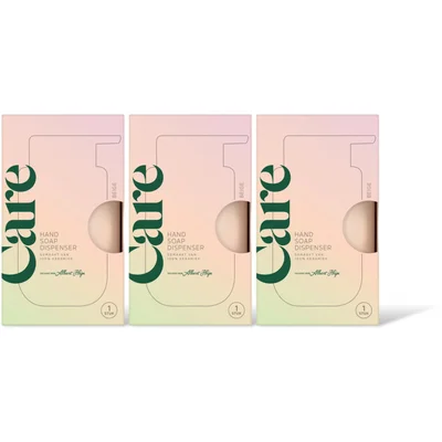 Care Hand soap dispenser beige 3-pack