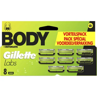 Gillette Labs body + intimate 8 navulmesjes