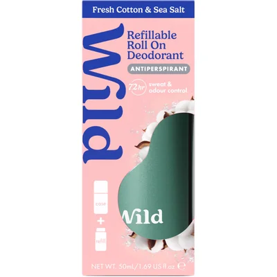 Wild Fresh cotton & sea salt roll deodorant