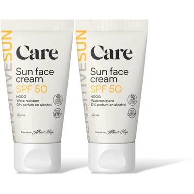 Care Sensitive sun face cream spf50 2-pack