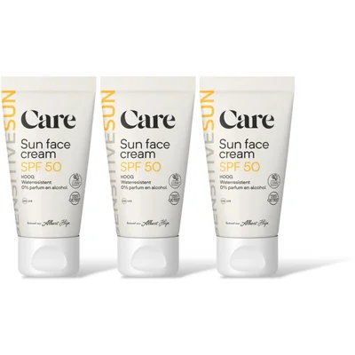 Care Sensitive sun face cream spf50 3-pack