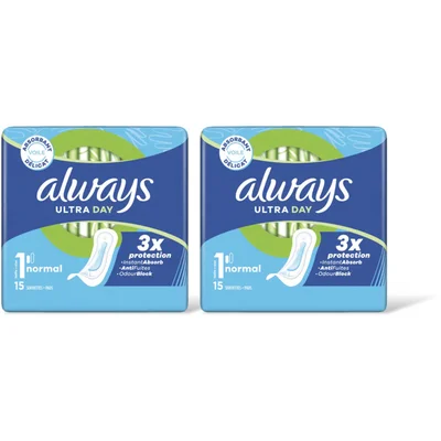 Always Ultra day normal maandverband 2-pack