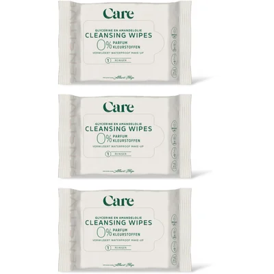 Care Sensitive cleansing wipes 0% 3-pack