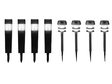 LIVARNO® Solar LED-tuinlampen, 4 stuks