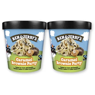 Ben & Jerry's Caramel brownie party 2-pack