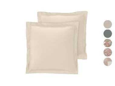 LIVARNO® Set van 2 satijnen kussenslopen 60 x 50 cm