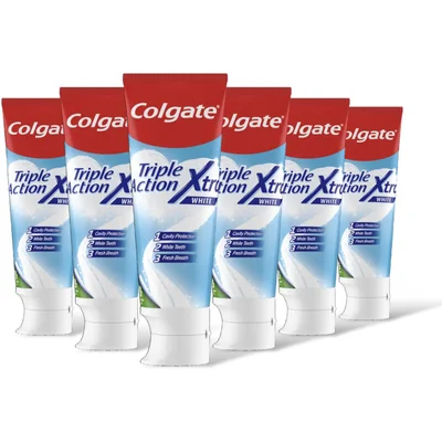 Colgate Triple action extra white tandpasta 6pk