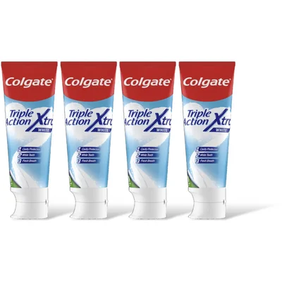 Colgate Triple action extra white tandpasta 4pk