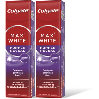 Colgate Max white purple reveal 2-pack