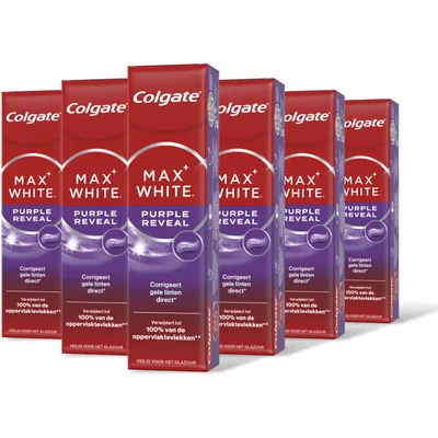 Colgate Max white purple reveal 6-pack