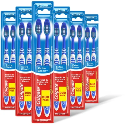 Colgate Extra clean medium tandenborstels 6-pack